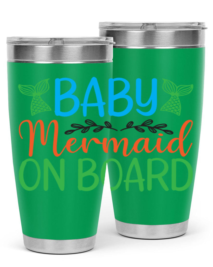 Baby Mermaid On Board 33#- mermaid- Tumbler