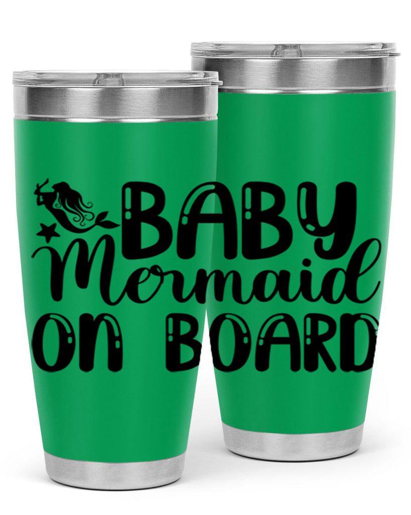 Baby Mermaid on Board 35#- mermaid- Tumbler