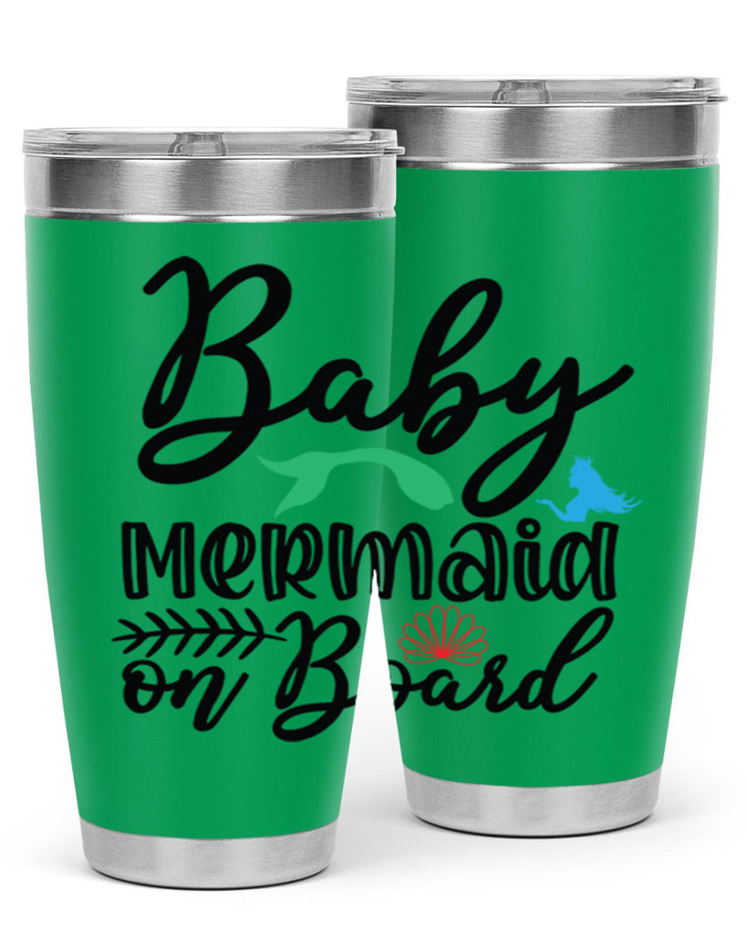 Baby Mermaid on Board 38#- mermaid- Tumbler