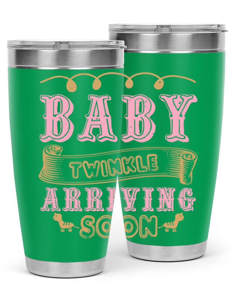 Baby Rwinkle arriving soon Style 48#- baby shower- tumbler