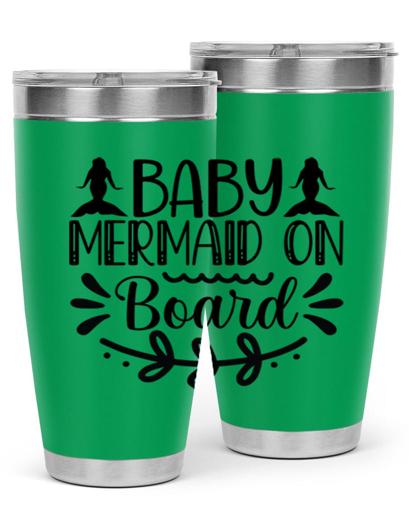 Baby mermaid on board 30#- mermaid- Tumbler