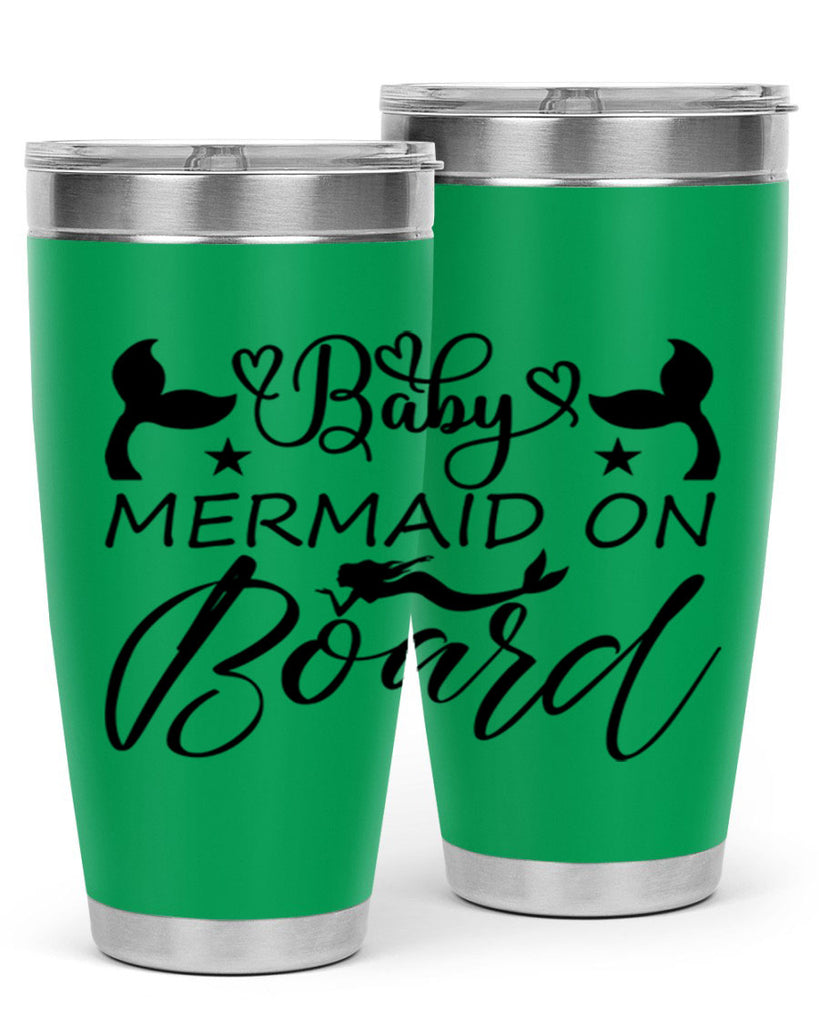 Baby mermaid on board 31#- mermaid- Tumbler