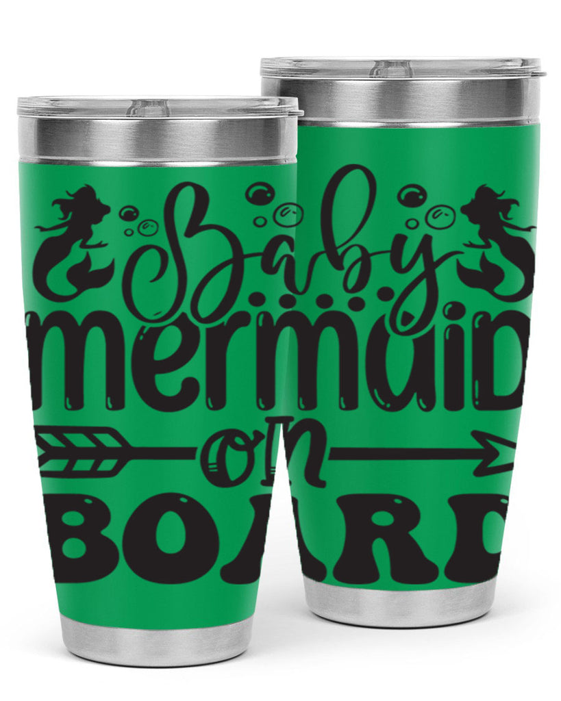 Baby mermaid on board 34#- mermaid- Tumbler