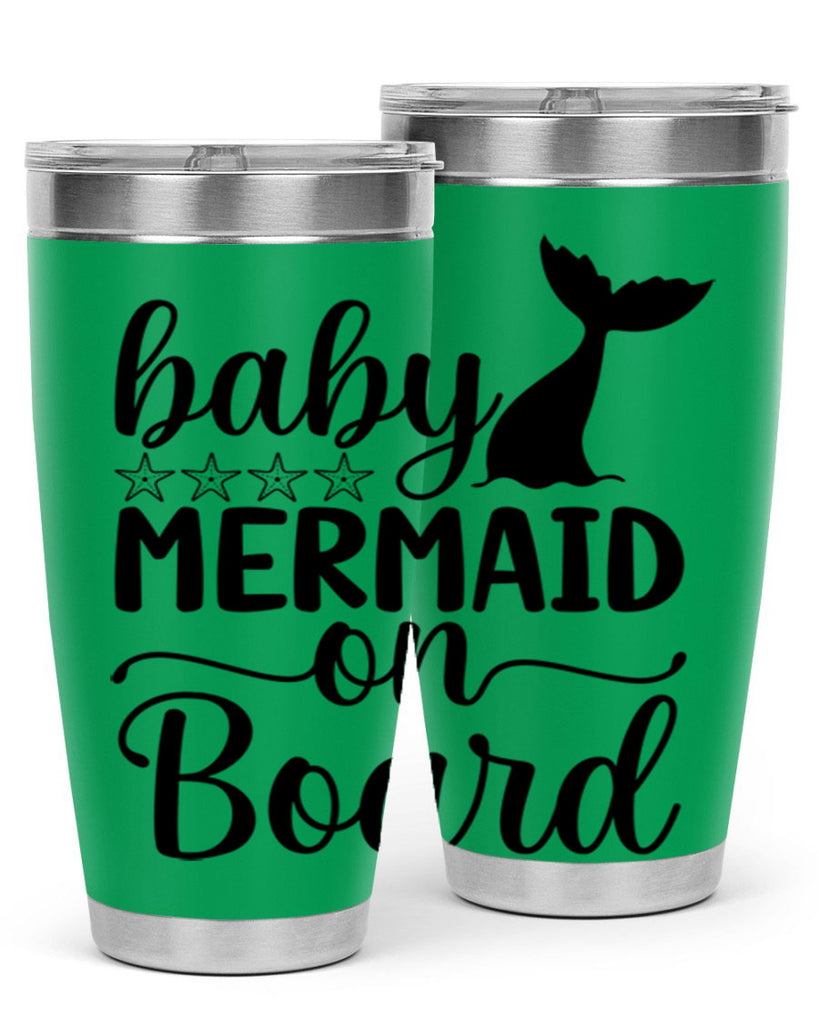 Baby mermaid on board 36#- mermaid- Tumbler