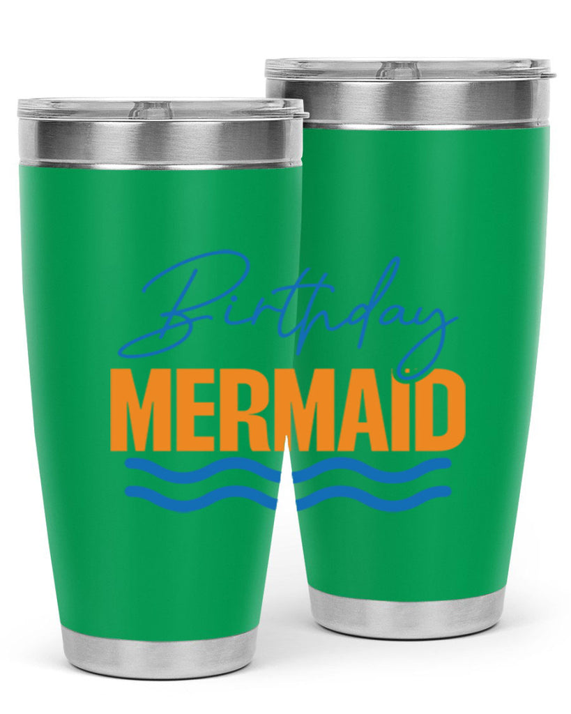 Birthday Mermaid 73#- mermaid- Tumbler
