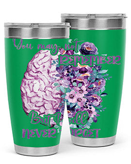 Brain Floral AlzheimerS Awareness 128#- alzheimers- Tumbler