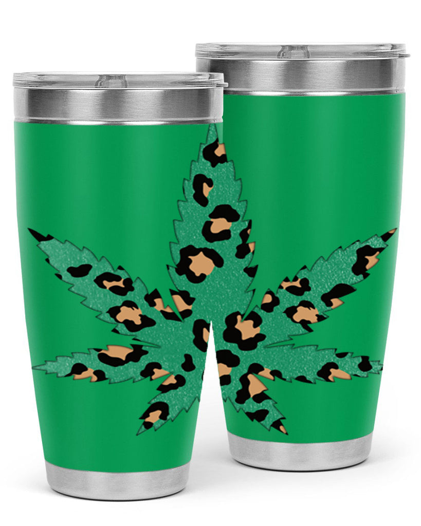 Cannabis Leopard Print 54#- marijuana- Tumbler