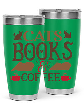 Cats Books Coffee Style 9#- cat- Tumbler