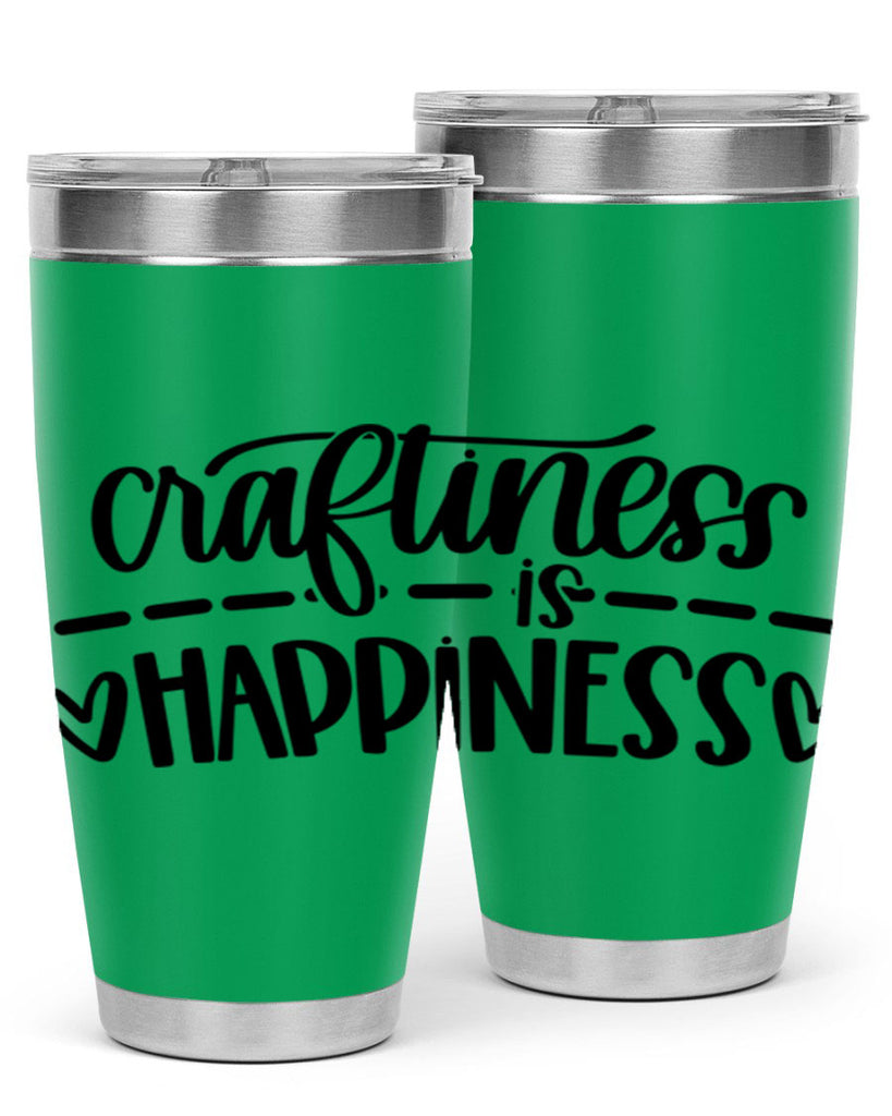 Craftiness Is Happiness 35#- crafting- Tumbler