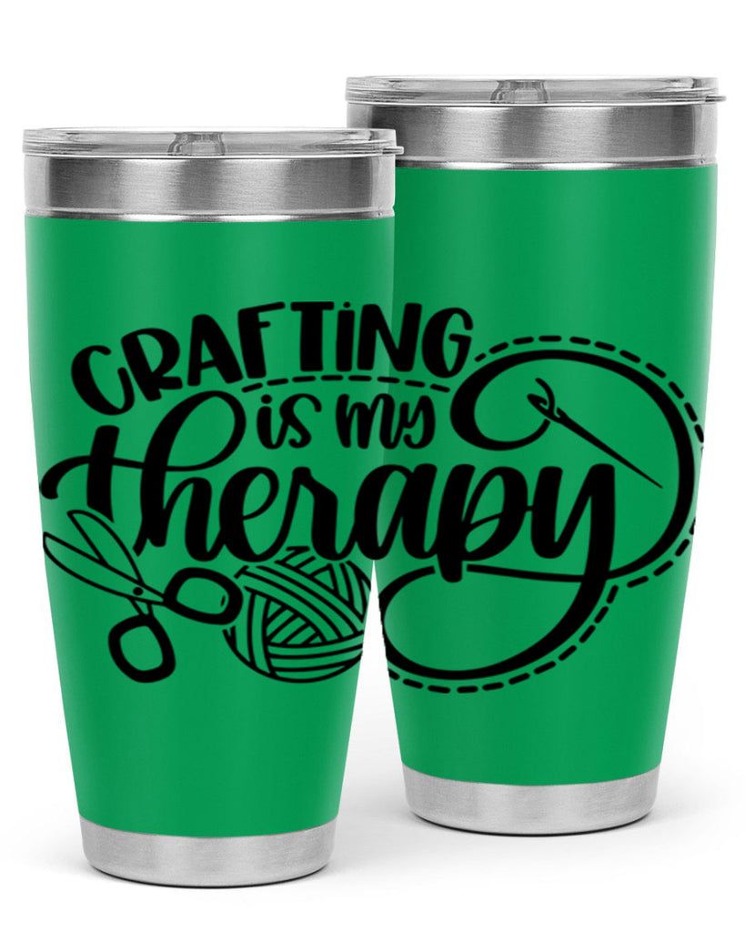 Crafting Is My Therapy 34#- crafting- Tumbler