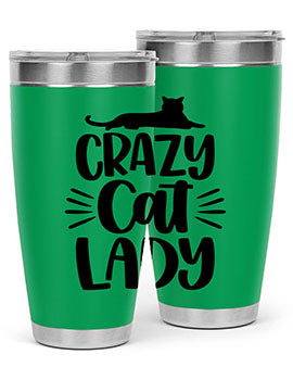 Crazy Cat Lady Style 92#- cat- Tumbler