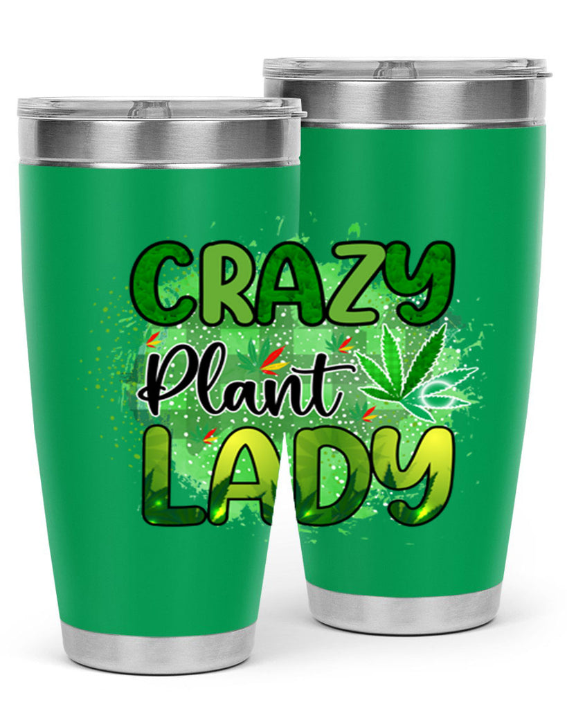 Crazy Plant Lady 64#- marijuana- Tumbler