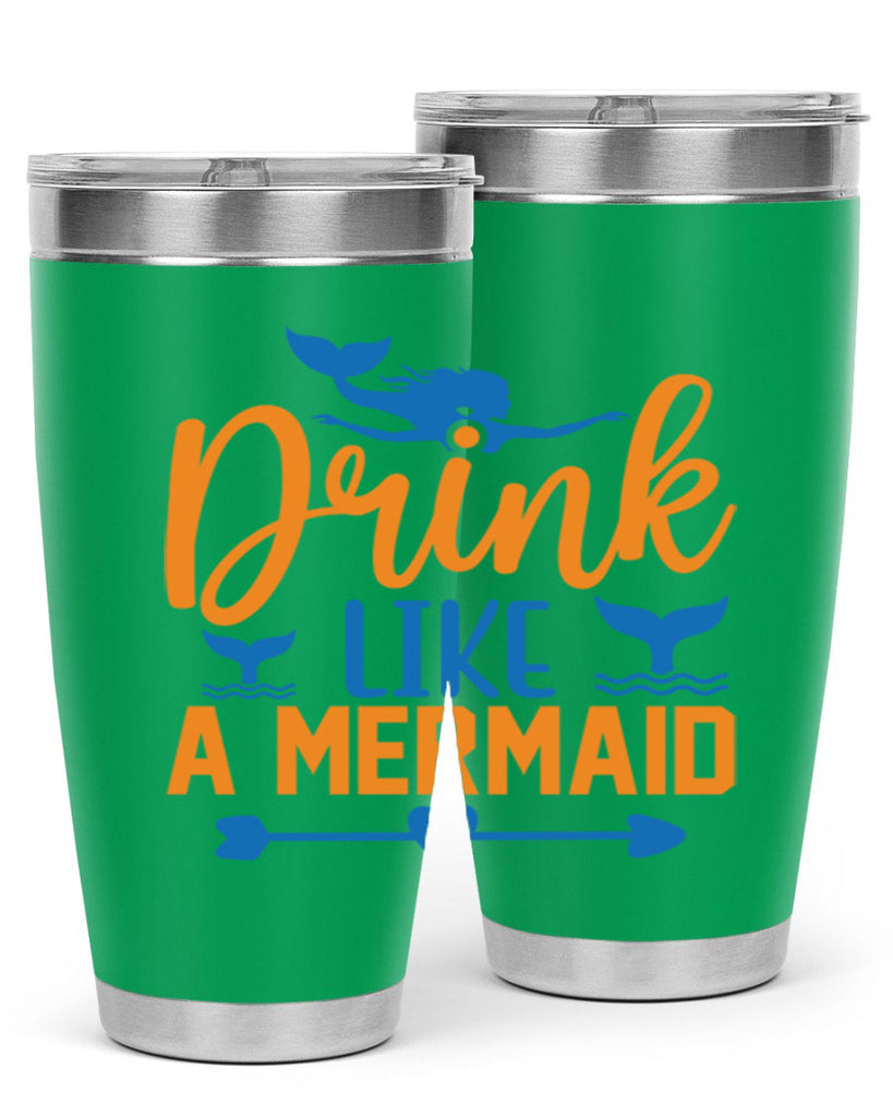 Drink Like a Mermaid 142#- mermaid- Tumbler