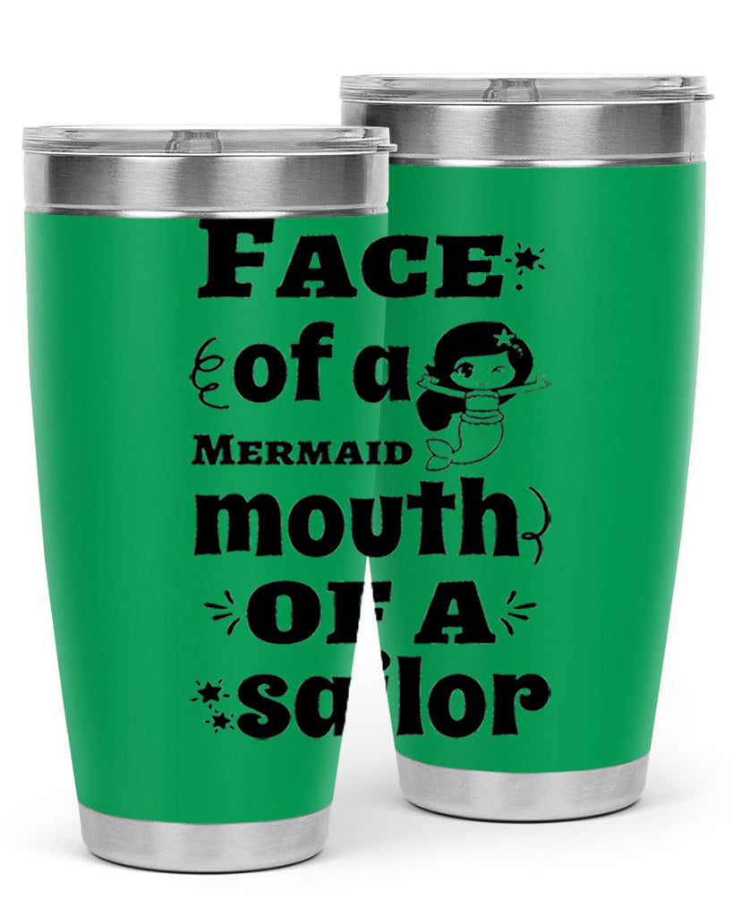 Face of a Mermaid mouth 164#- mermaid- Tumbler