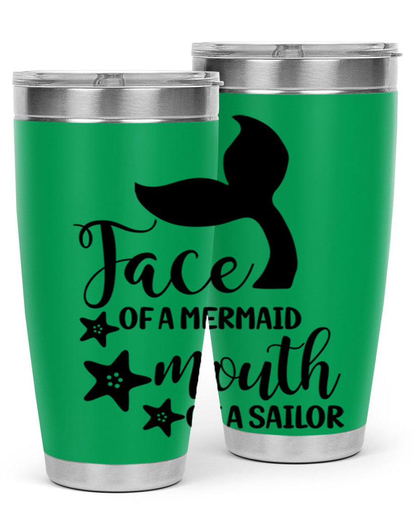 Face of a Mermaid mouth 165#- mermaid- Tumbler