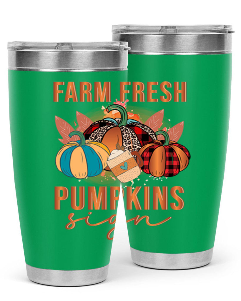 Farm Fresh Pumpkins Sign 175#- fall- Tumbler