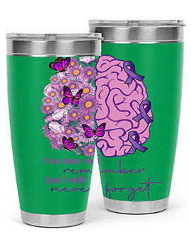 Floral Brain I Will Never Forget 146#- alzheimers- Tumbler