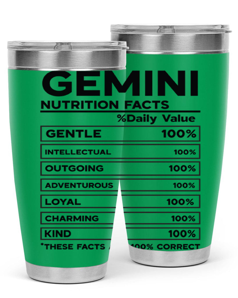 Gemini Nutrition Facts 220#- zodiac- Tumbler