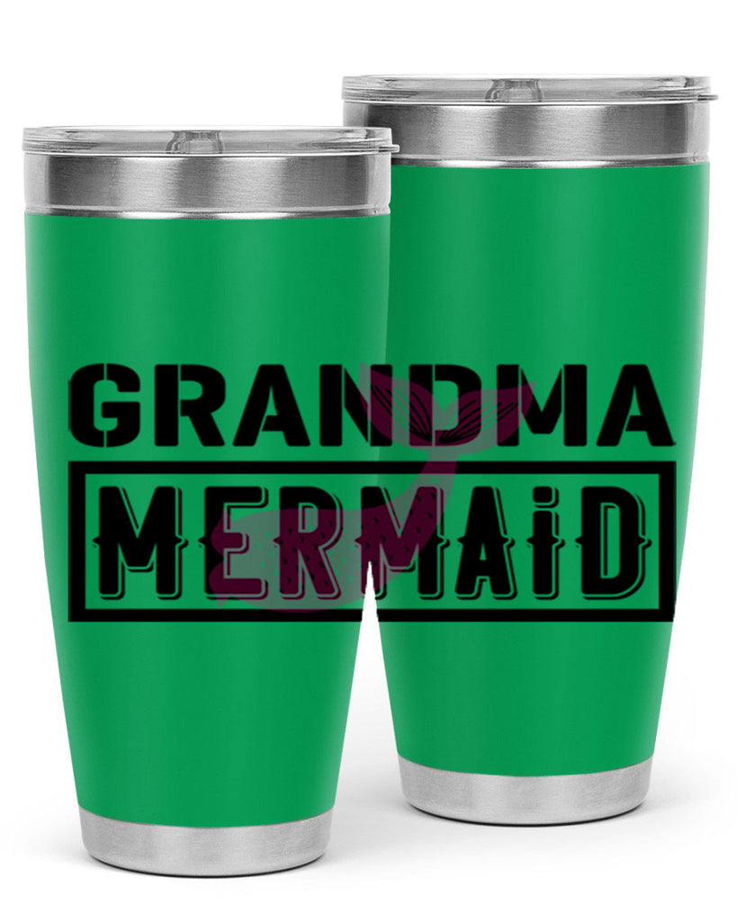 Grandma mermaid 203#- mermaid- Tumbler