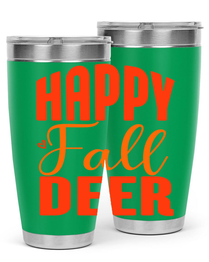 Happy Fall Deer Design 218#- fall- Tumbler