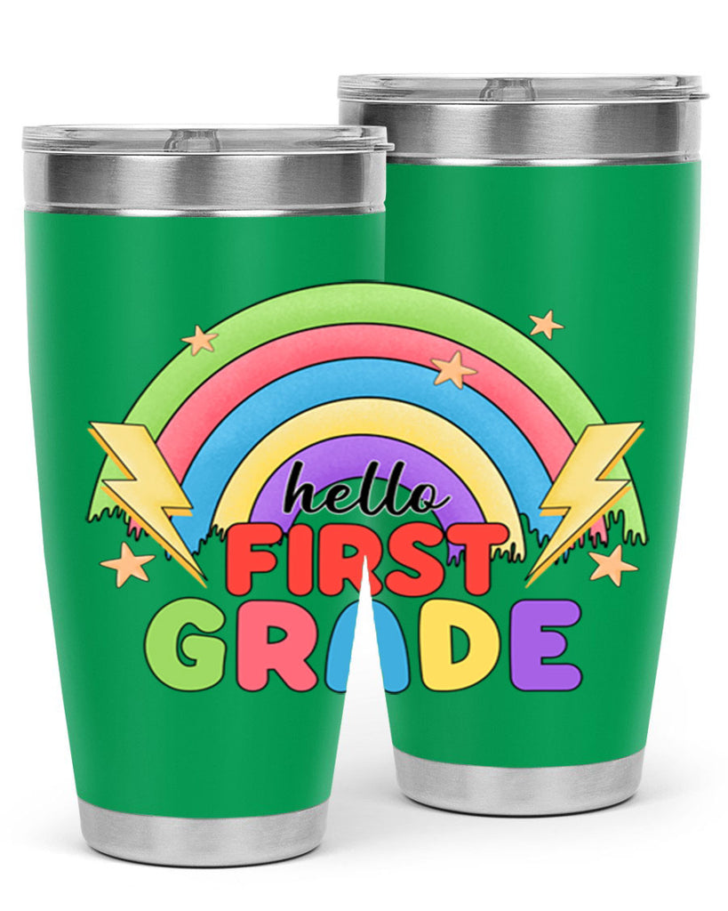 Hello 1st Grade Rainbow 13#- 1st grade- Tumbler