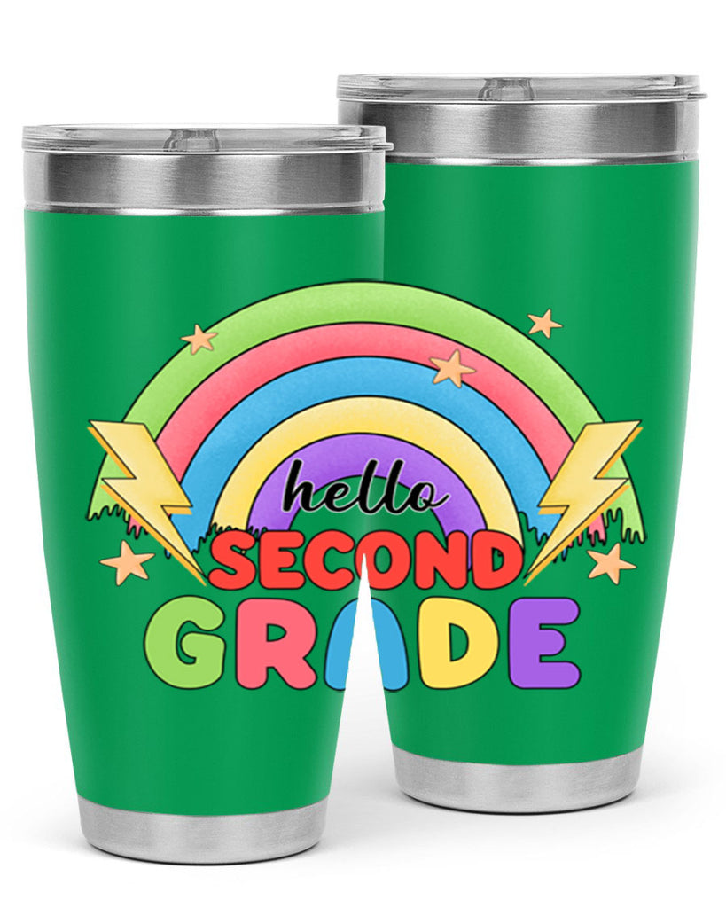 Hello 2nd Grade Rainbow 12#- second grade- Tumbler