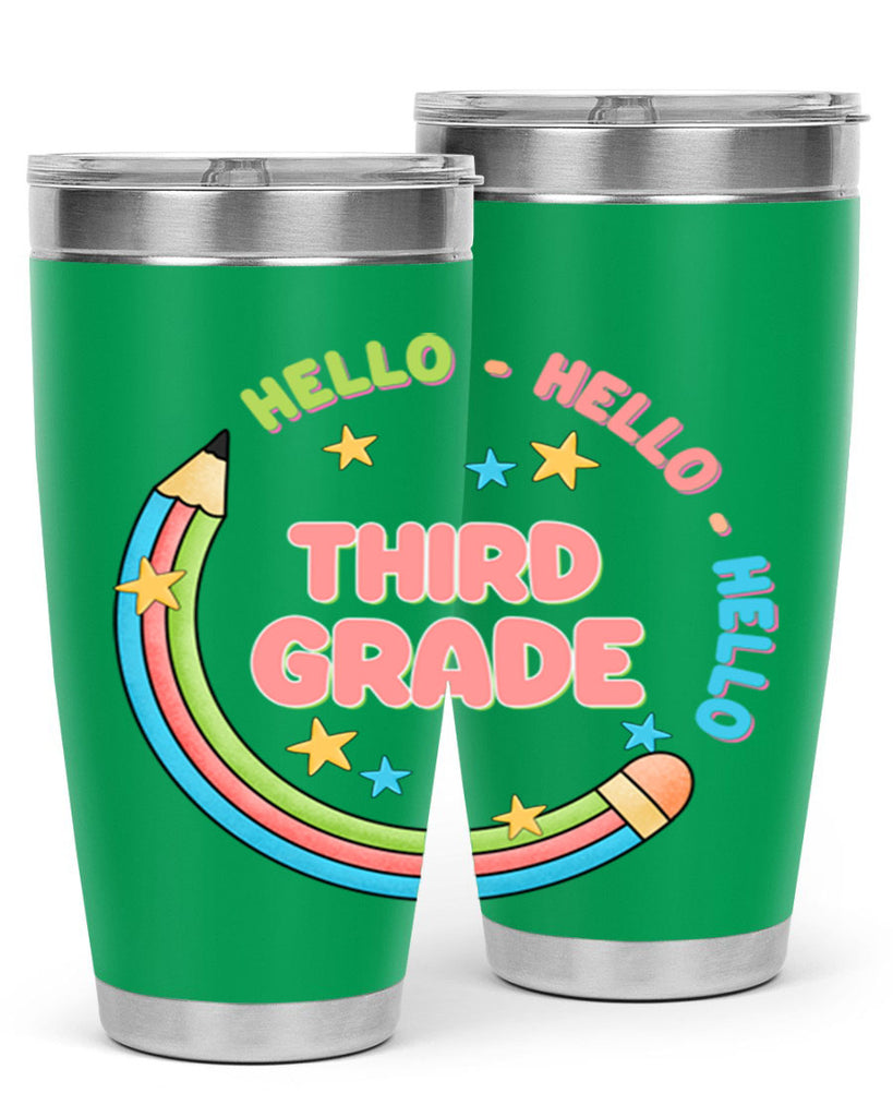 Hello 3rd Grade Pencil 10#- 3rd grade- Tumbler