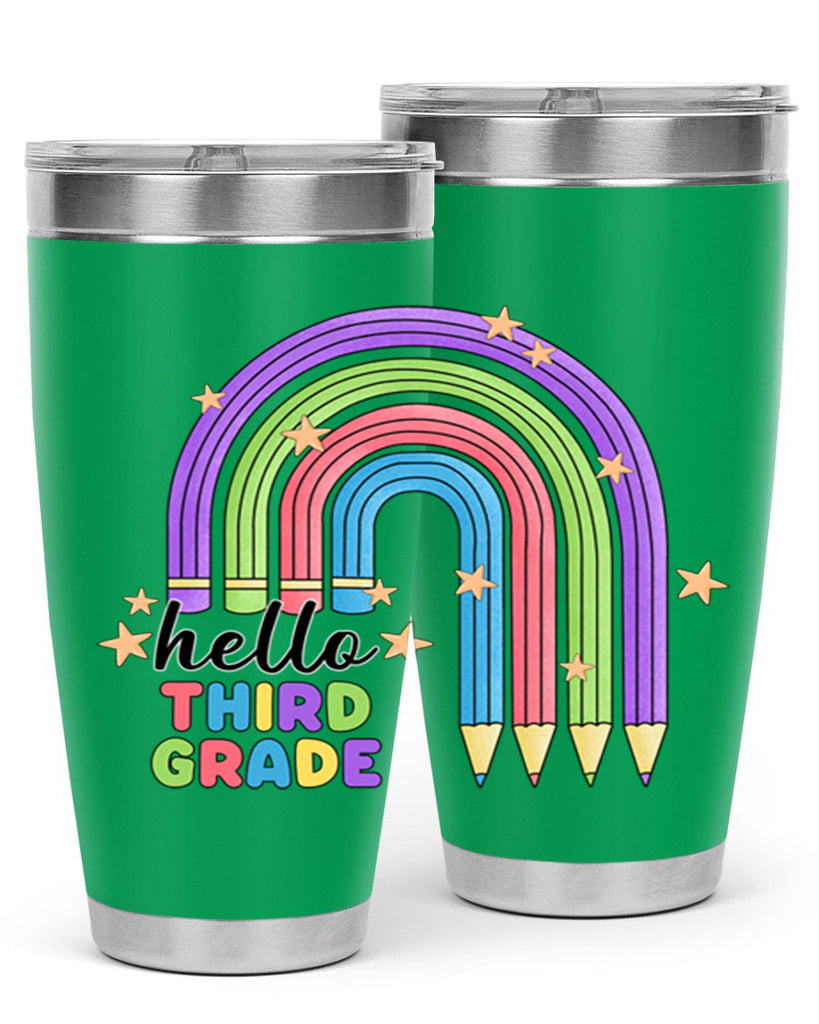 Hello 3rd Grade Pencil Rainbow 11#- 3rd grade- Tumbler