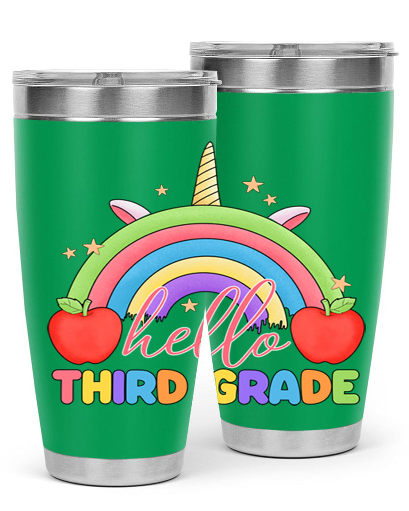 Hello 3rd Grade Unicorn Rainbow 13#- 3rd grade- Tumbler