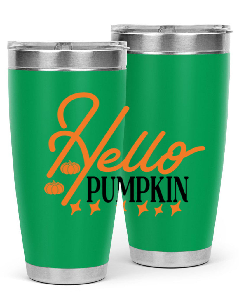 Hello Pumpkin 293#- fall- Tumbler