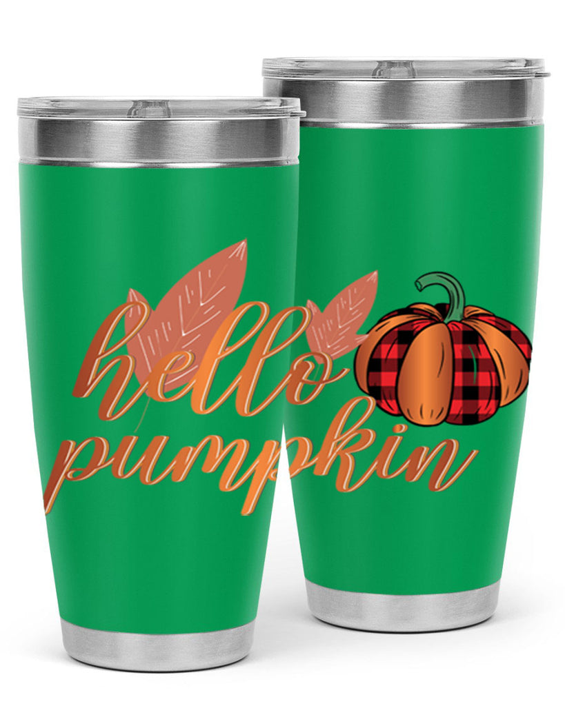 Hello Pumpkin 294#- fall- Tumbler