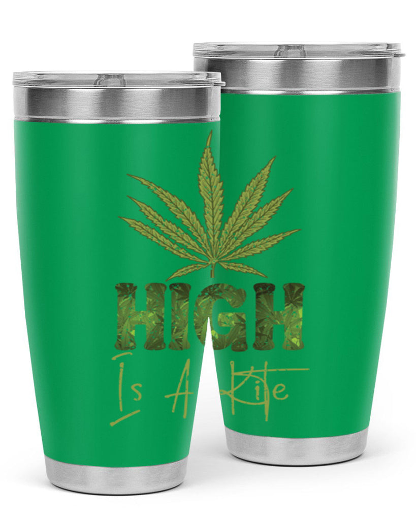 High Is A Kite Sublimation 115#- marijuana- Tumbler