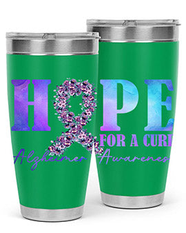 Hope For A Cure AlzheimerS Awareness 163#- alzheimers- Tumbler