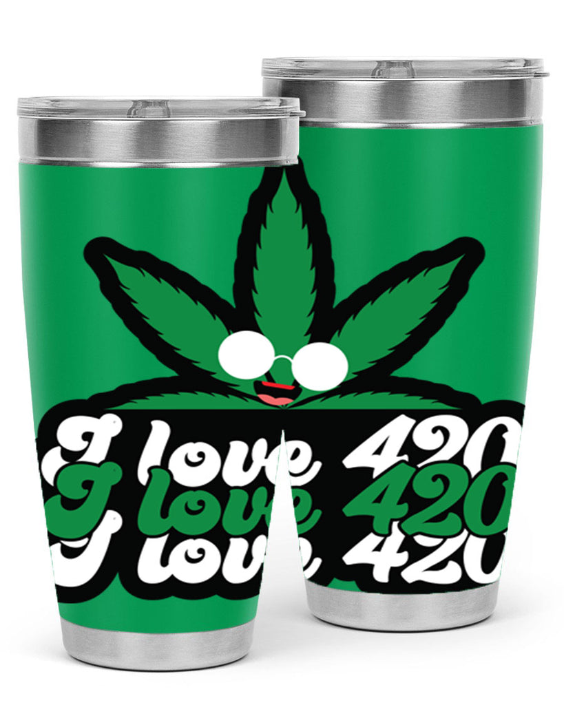 I love 420 123#- marijuana- Tumbler