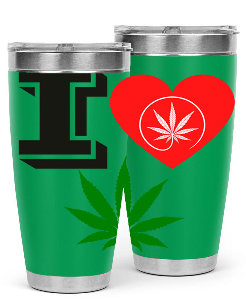 I love Cannabis heart 126#- marijuana- Tumbler