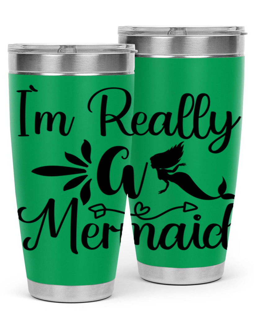 Im really a mermaid 261#- mermaid- Tumbler