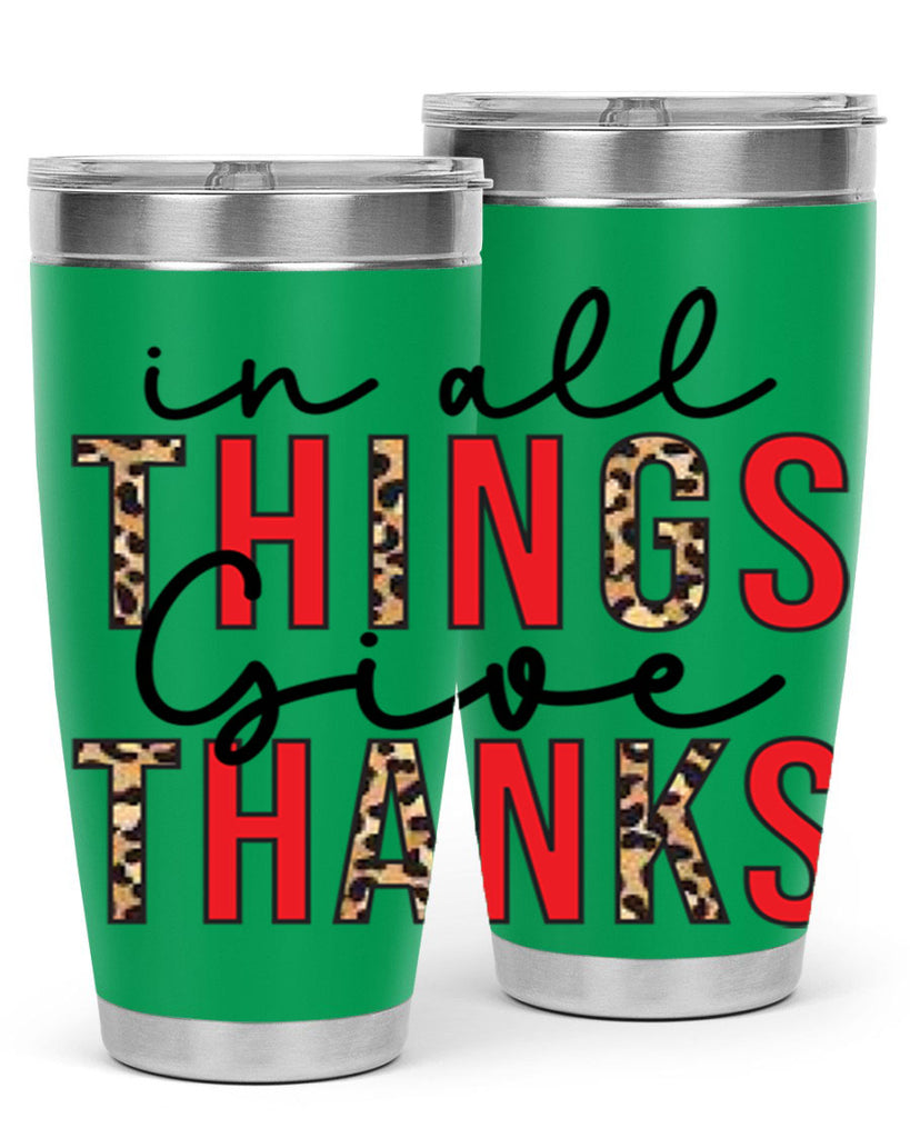 In all things give thanks 352#- fall- Tumbler