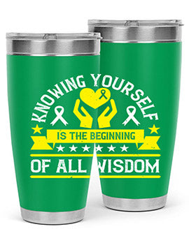 Knowing yourself is the beginning of all wisdom Style 38#- self awareness- Tumbler