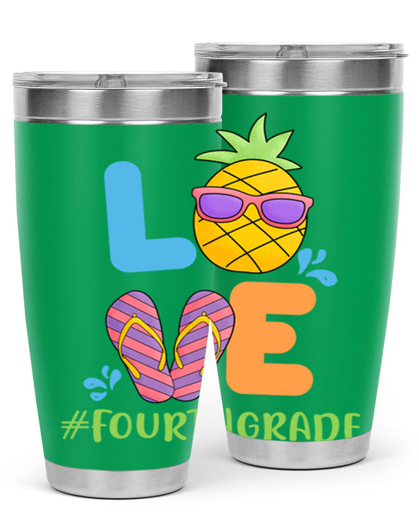 LOVE 4th Grade Summer Pineapple 18#- 4th  grade- Tumbler