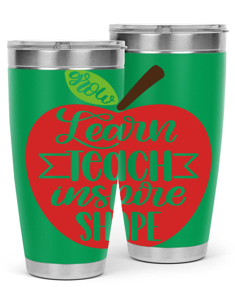 Learn Teach Inspire Shape Style 68#- teacher- tumbler