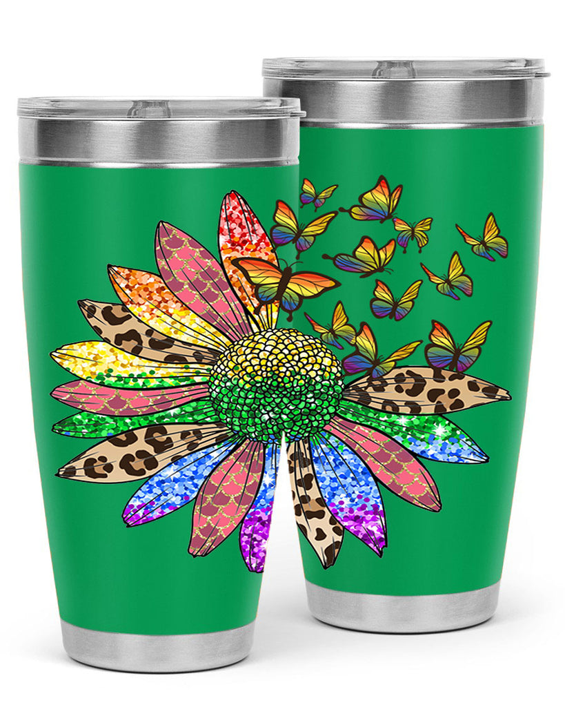 Lgbt Butterfly Sunflower  Png 52#- lgbt- Tumbler