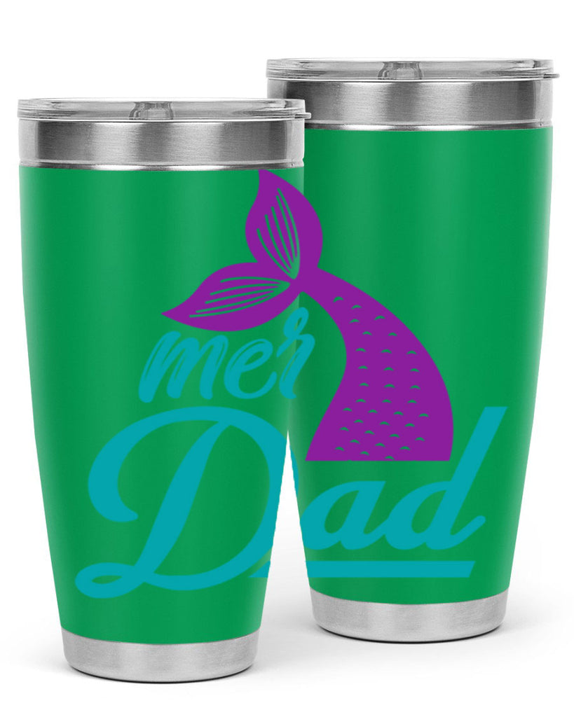 Mer Dad 325#- mermaid- Tumbler