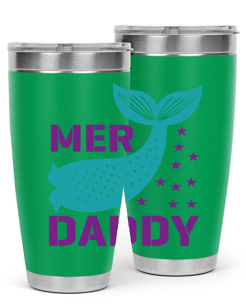 Mer Daddy 326#- mermaid- Tumbler