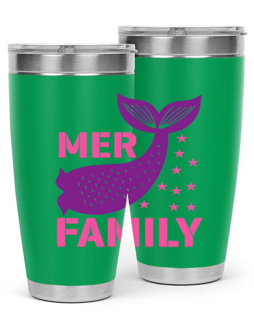 Mer Family 327#- mermaid- Tumbler