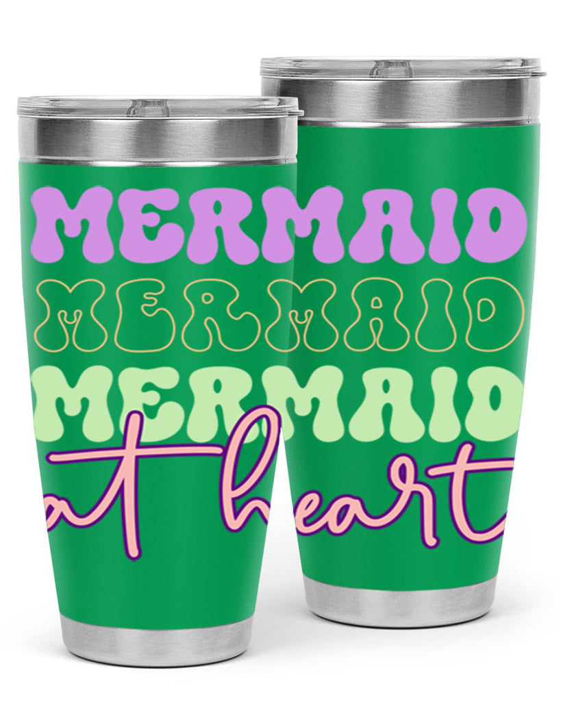 Mermaid At Heart 394#- mermaid- Tumbler