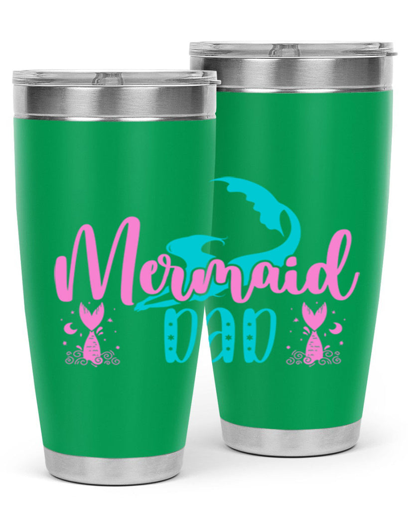 Mermaid Dad 356#- mermaid- Tumbler