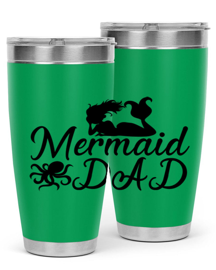 Mermaid Dad 357#- mermaid- Tumbler