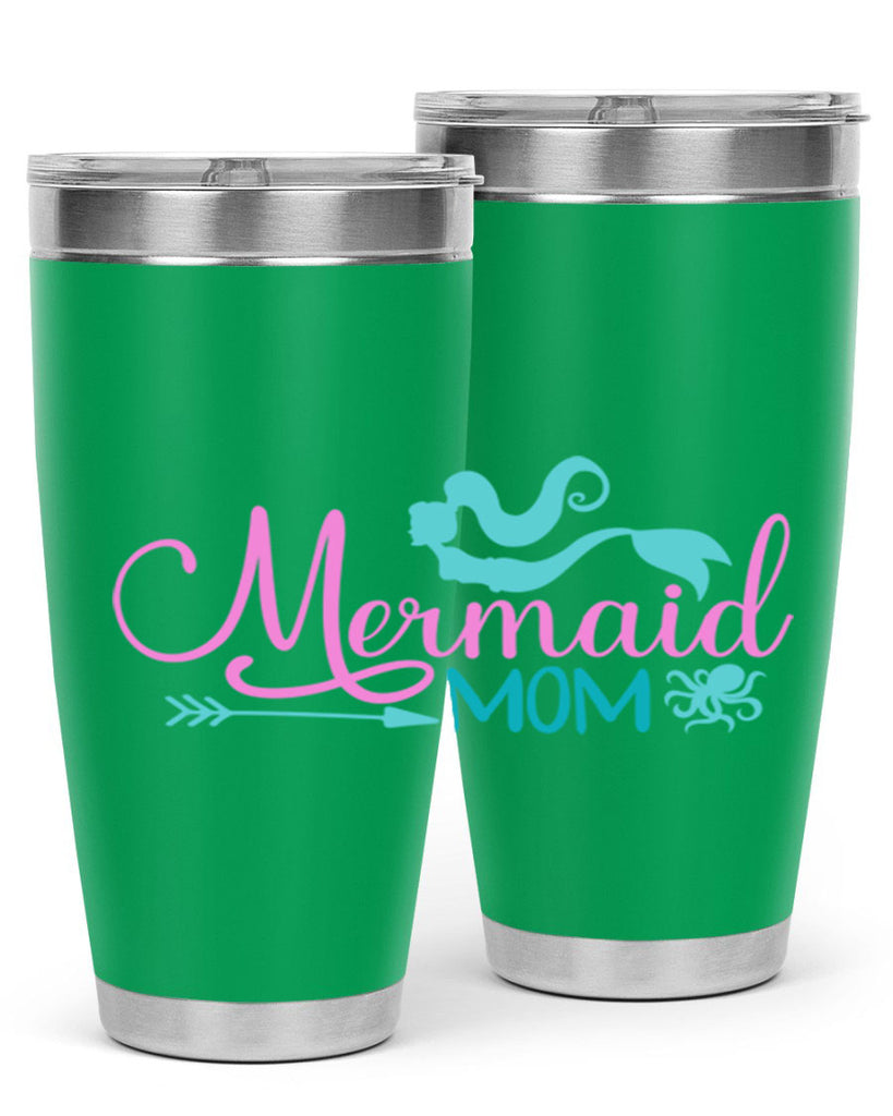 Mermaid Mom 374#- mermaid- Tumbler