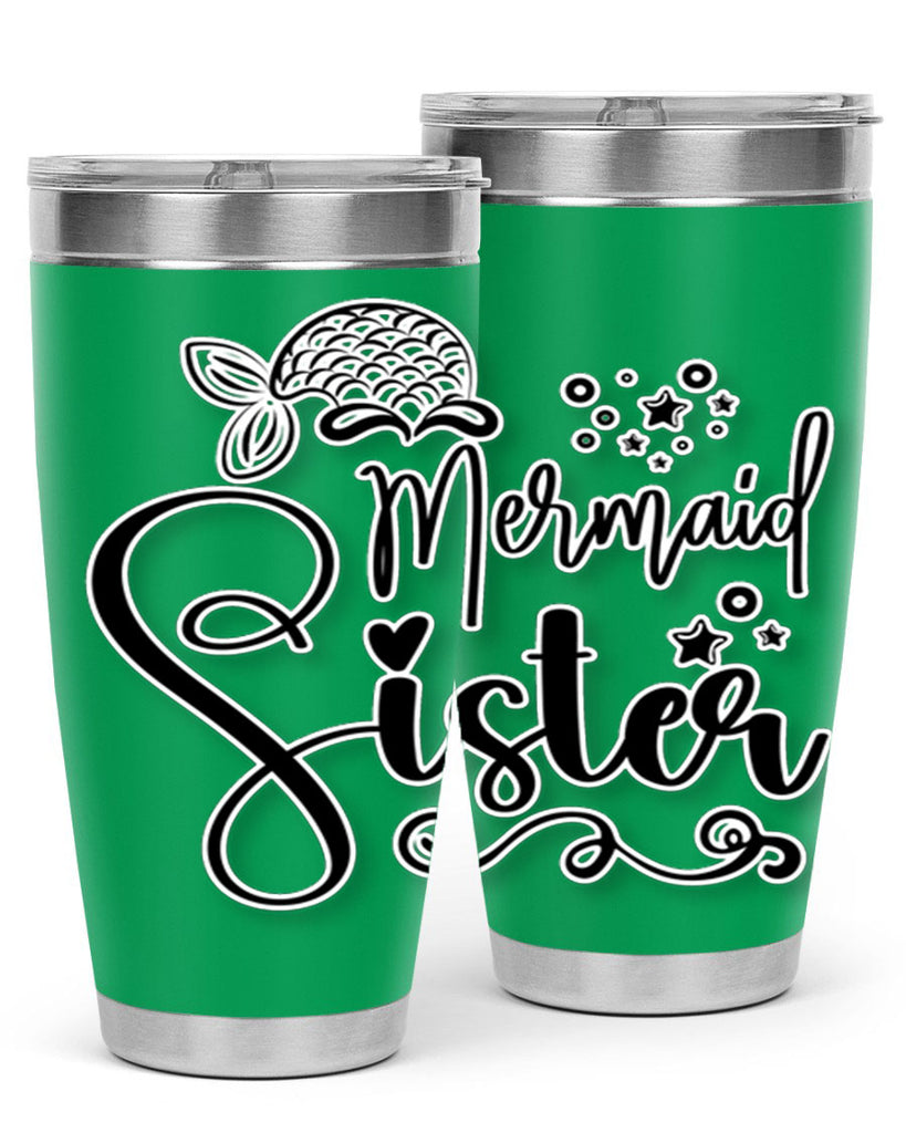 Mermaid Sister 441#- mermaid- Tumbler