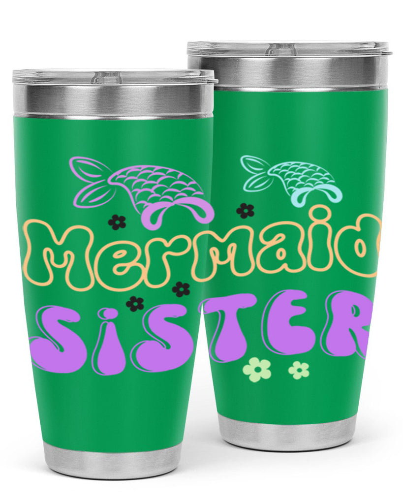 Mermaid Sister 442#- mermaid- Tumbler